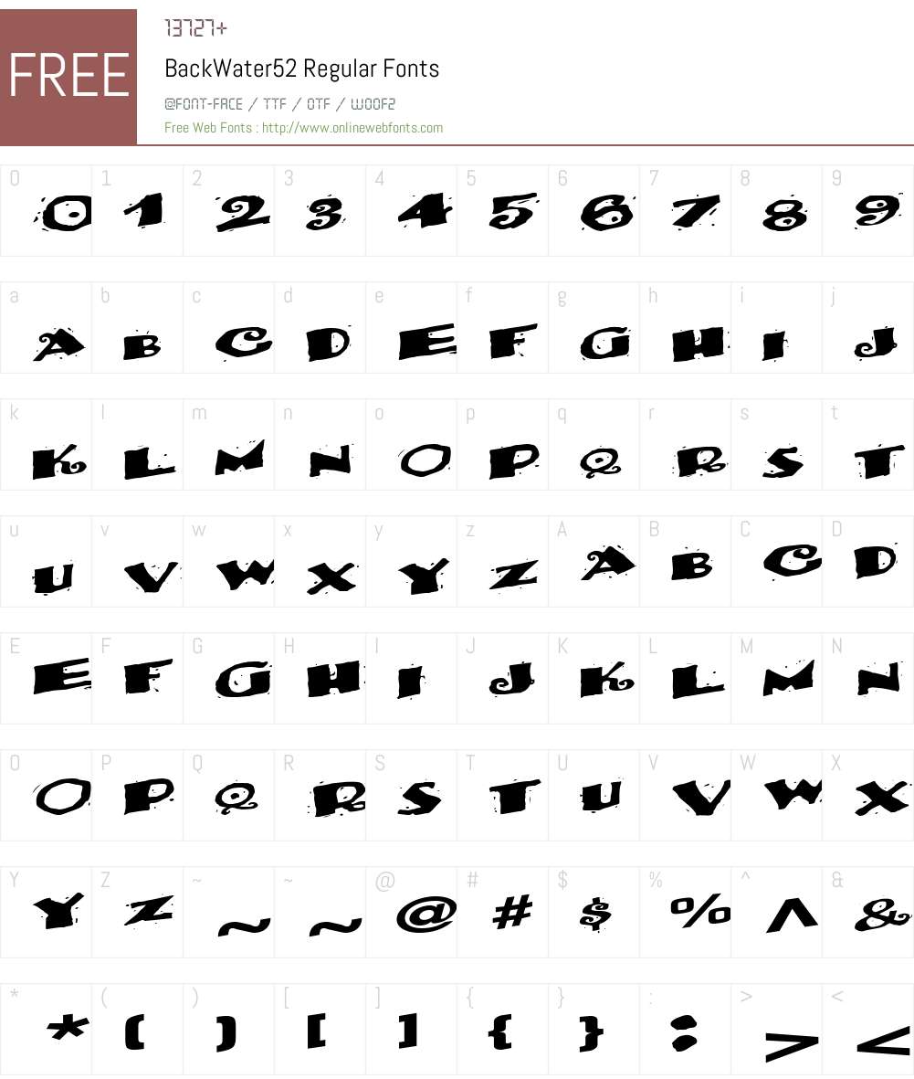 BackWater52 Regular V2 Altsys Metamorphosis:10/28/94 Fonts Free ...