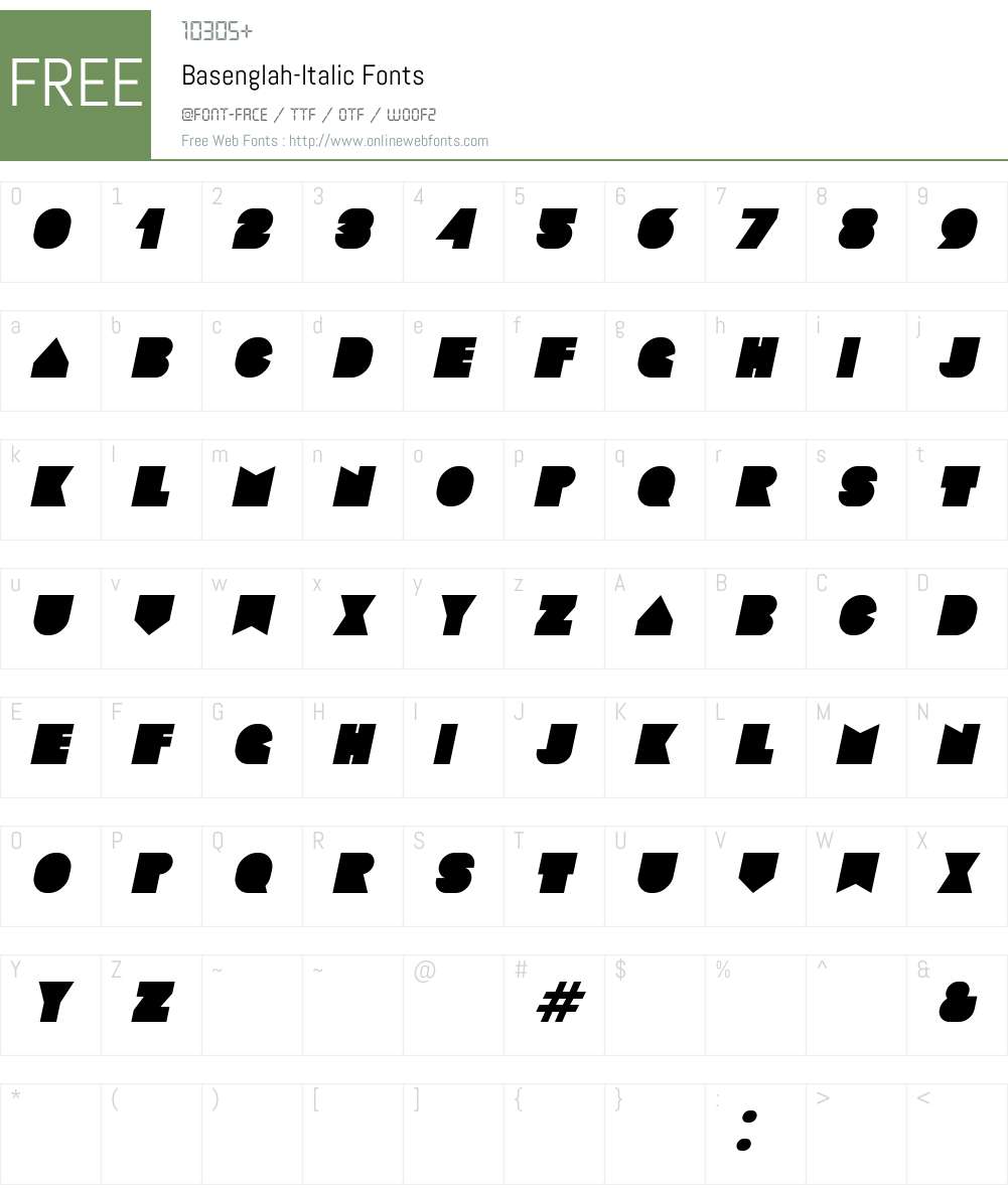 Basenglah Font Screenshots