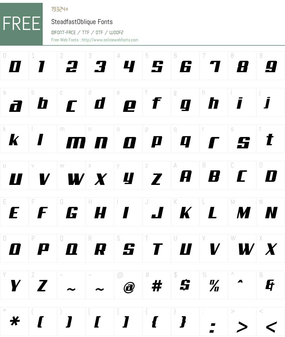 Steadfast Font Screenshots