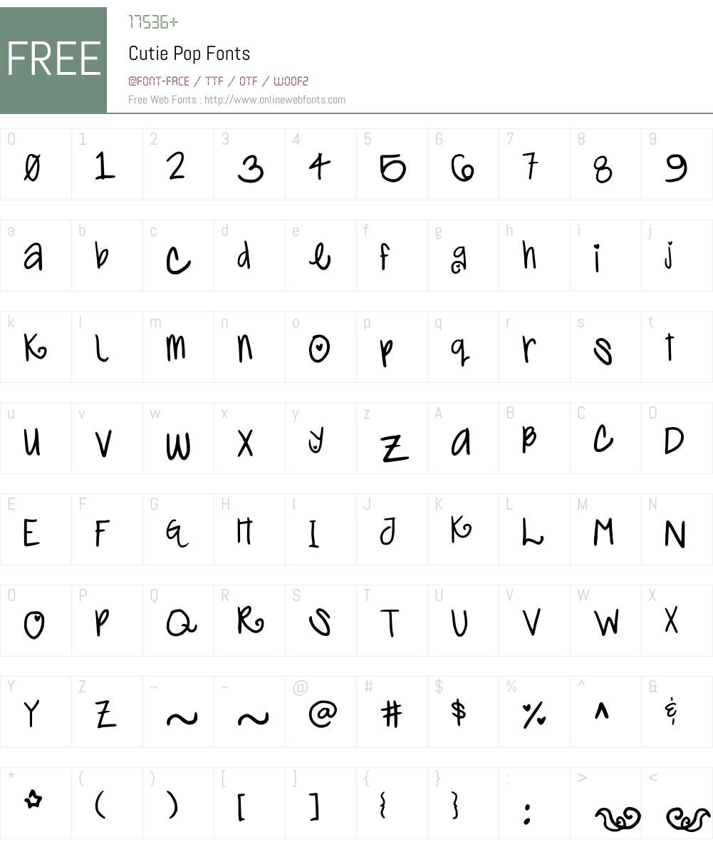 Cutie Pop Font Screenshots