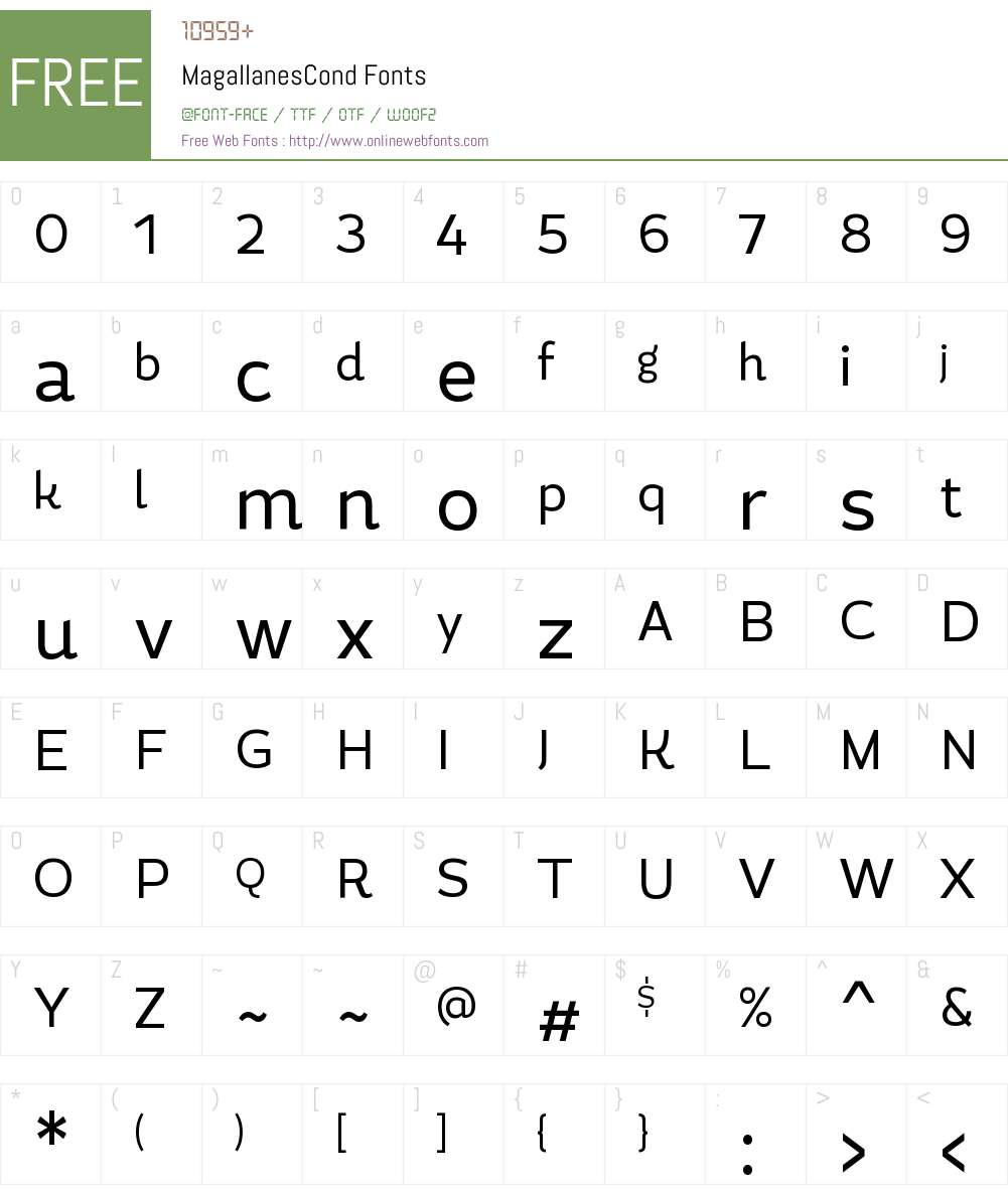 Magallanes Cond Font Screenshots