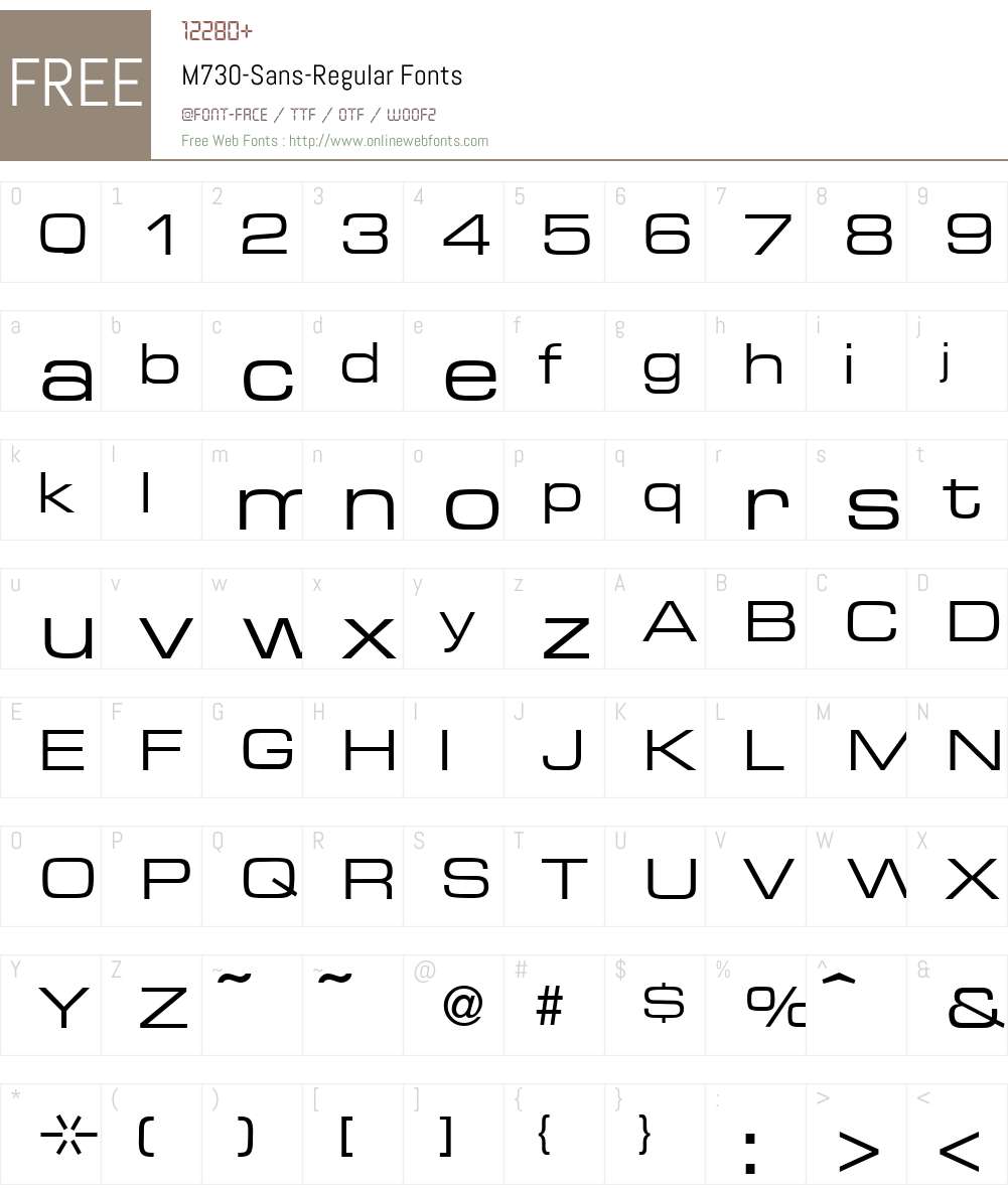 M730-Sans Font Screenshots