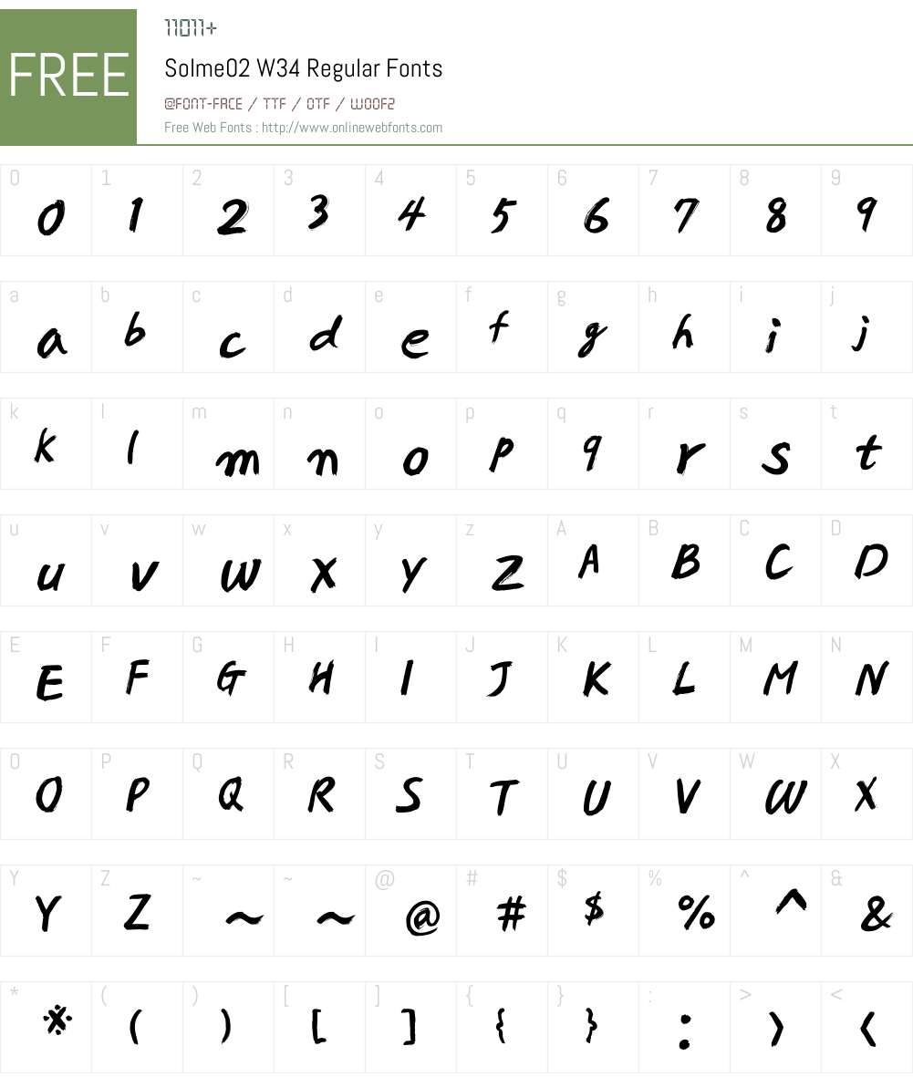 Solme02W34-Regular Font Screenshots