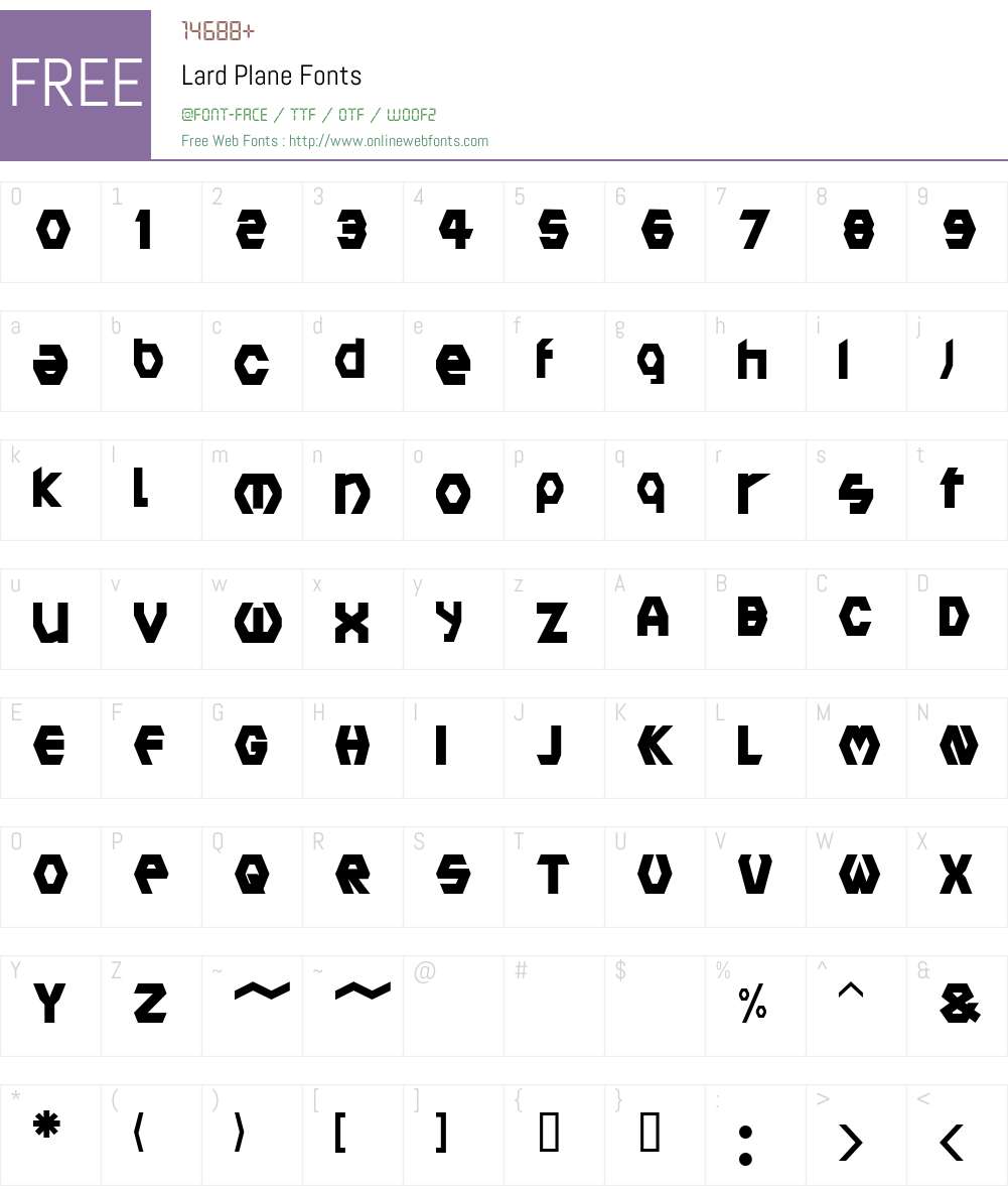Lard Font Screenshots