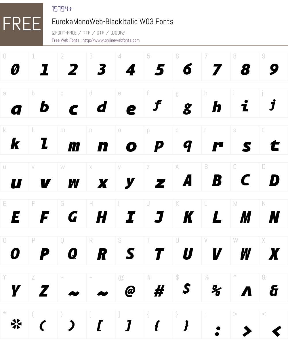 FF Eureka Mono Font Screenshots