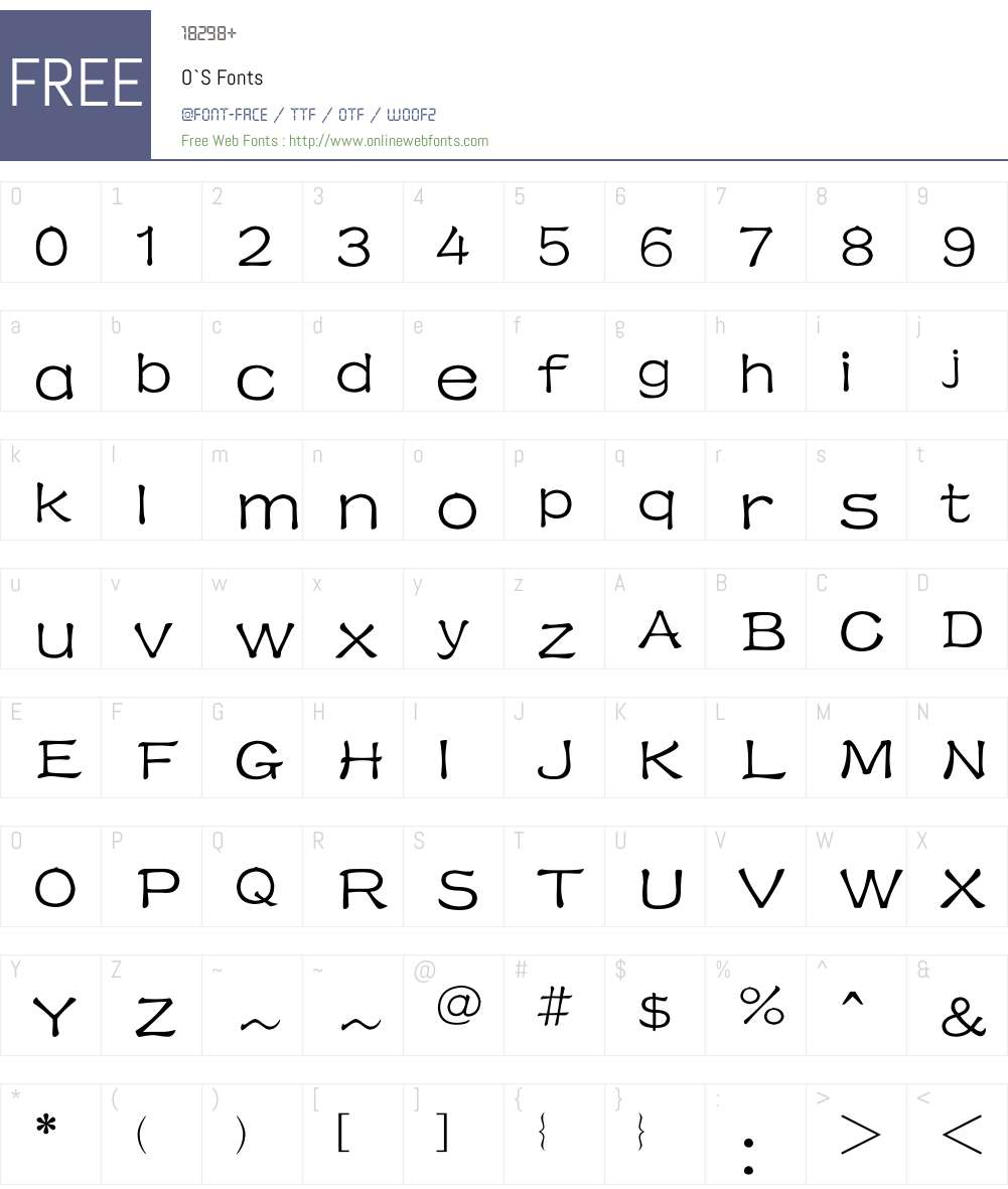 O`S Font Screenshots