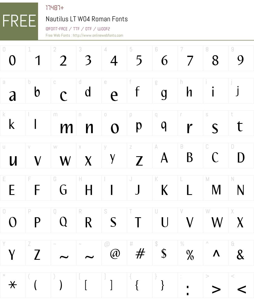 Linotype Nautilus Font Screenshots
