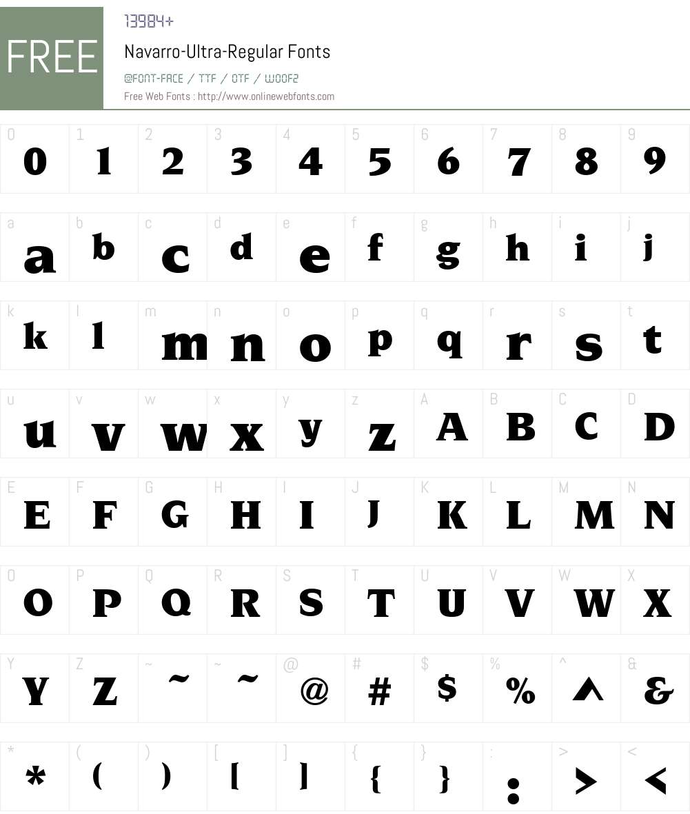 Navarro-Ultra Font Screenshots