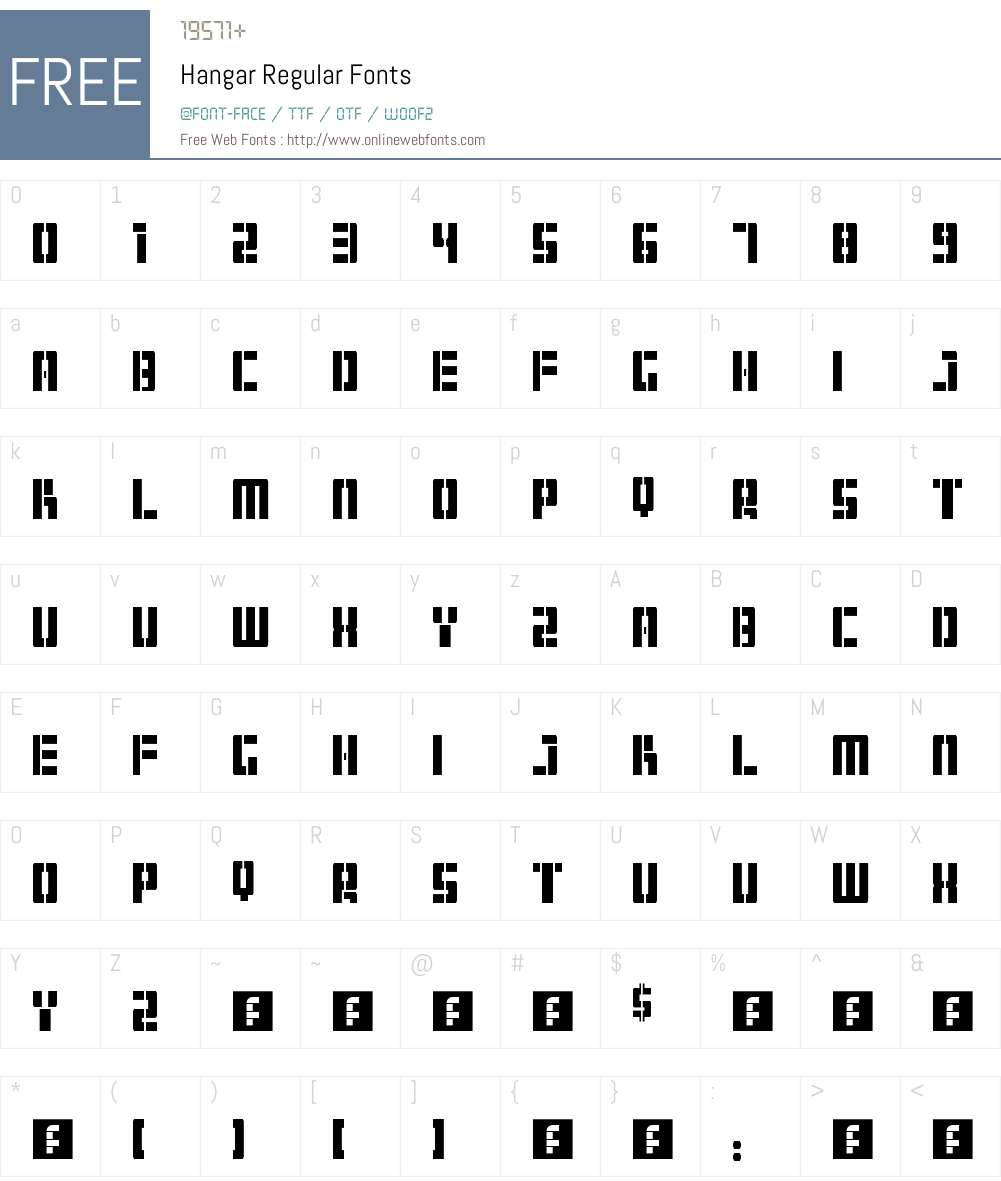 Hangar Font Screenshots