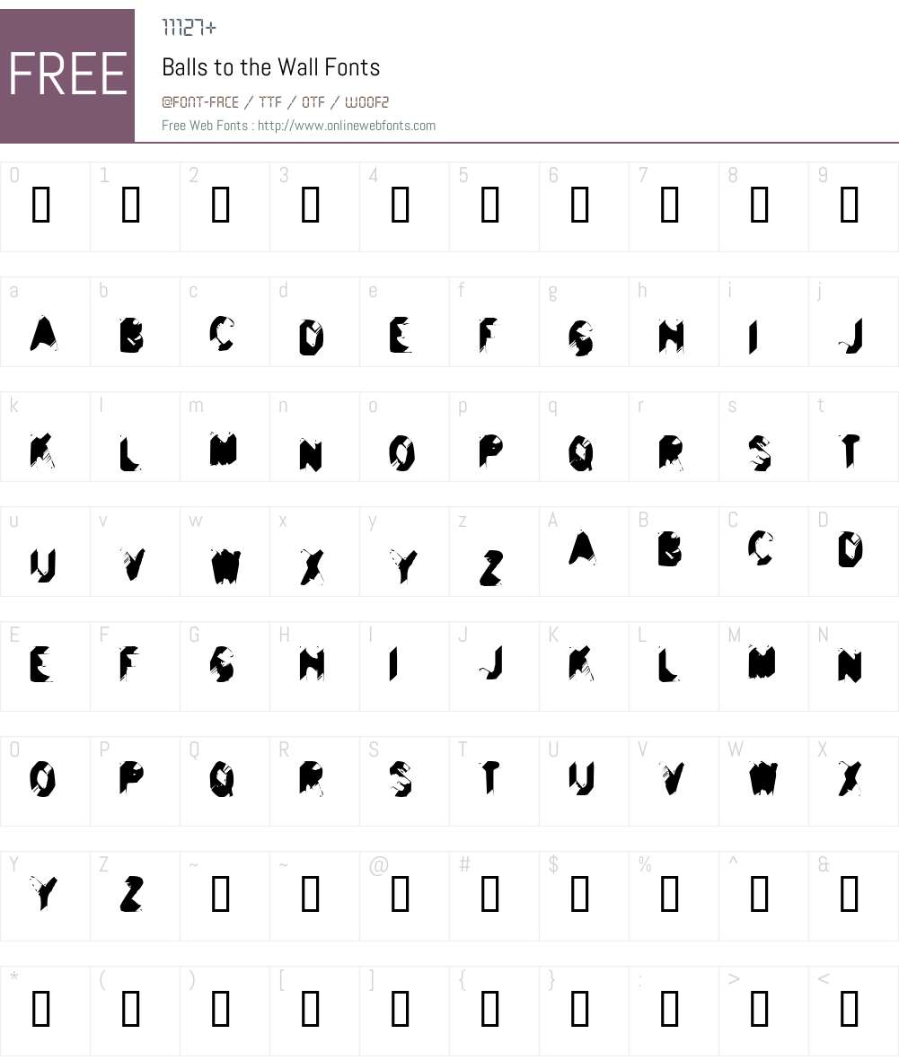 Balls to the Wall Font Screenshots