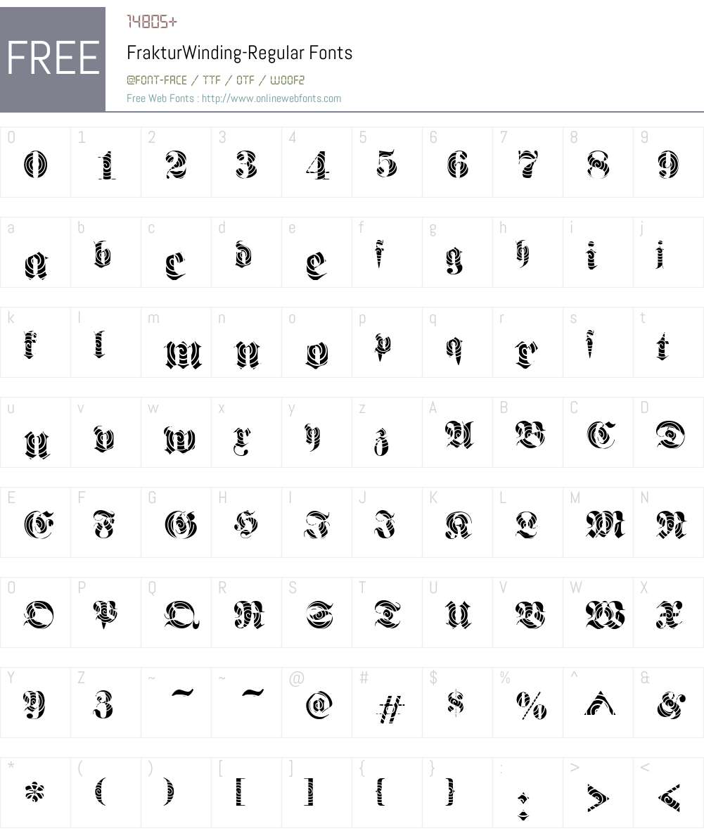 FrakturWinding Font Screenshots