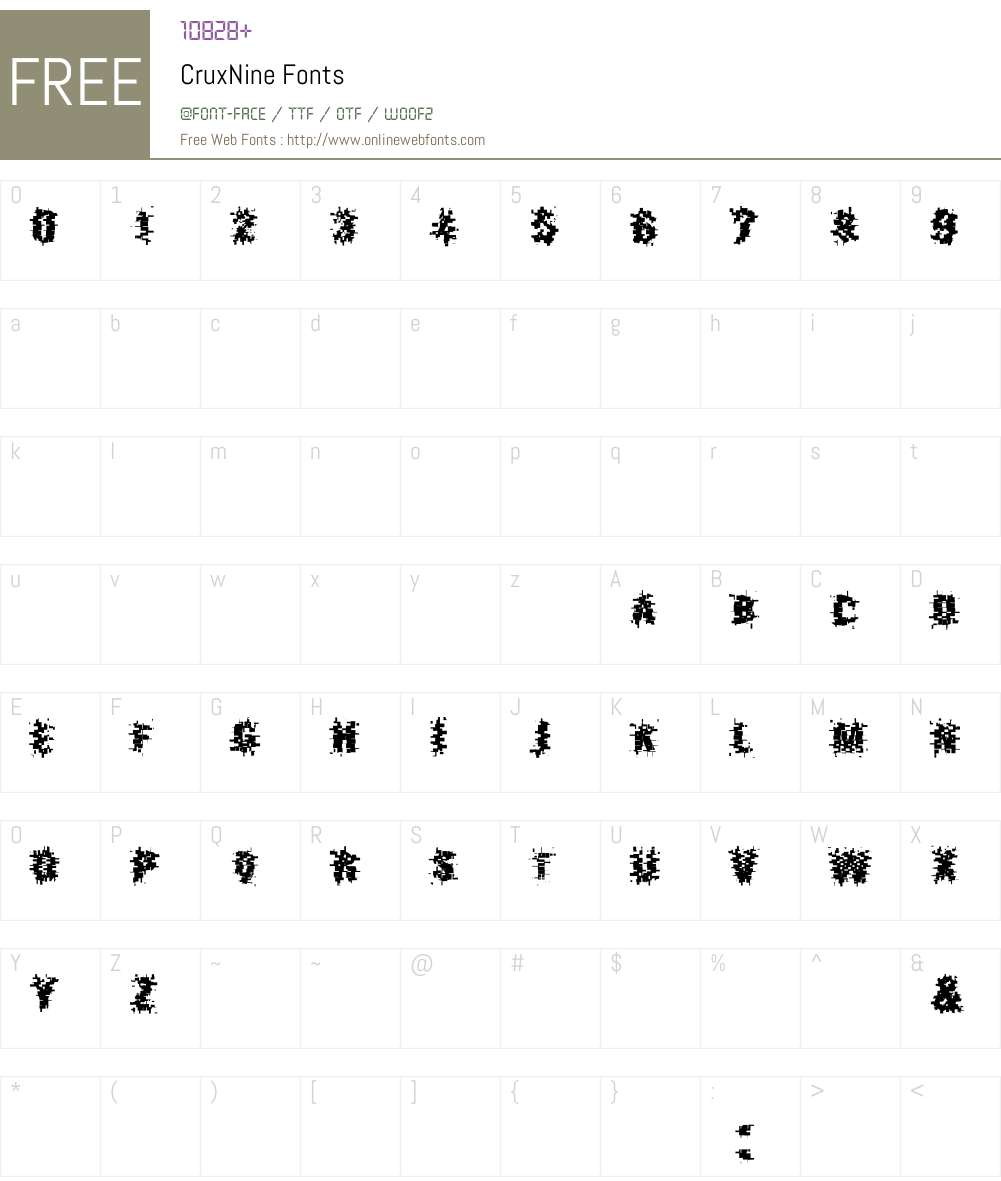 Crux Font Screenshots