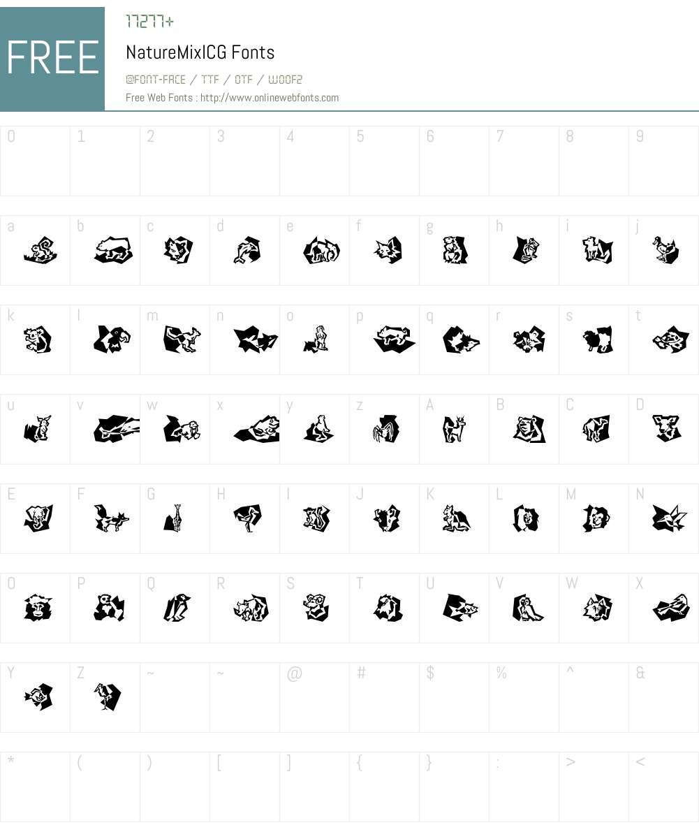NatureMixICG Font Screenshots