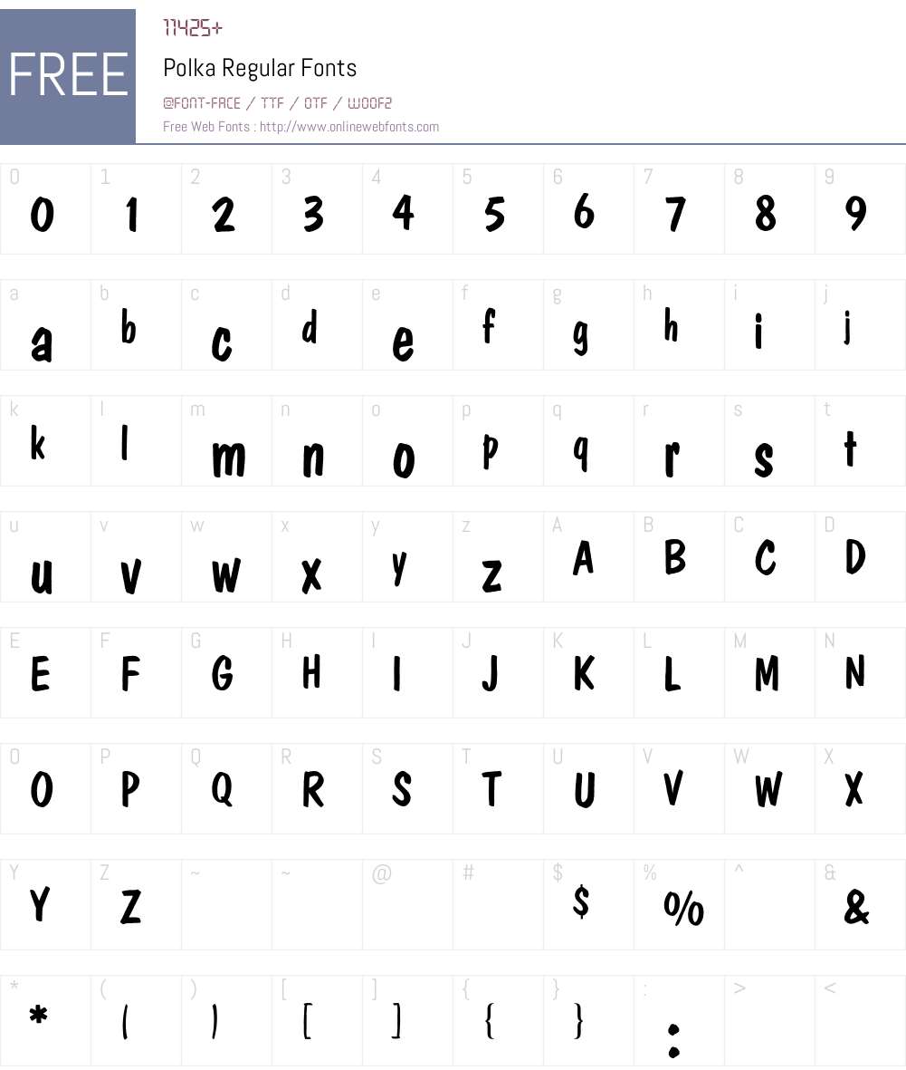 Polka BQ Font Screenshots