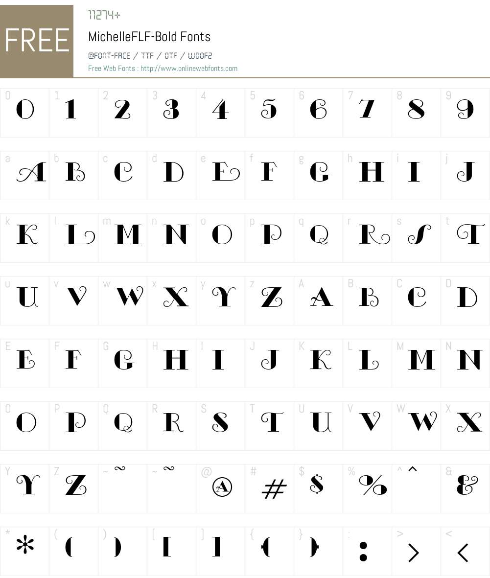 MichelleFLF Font Screenshots