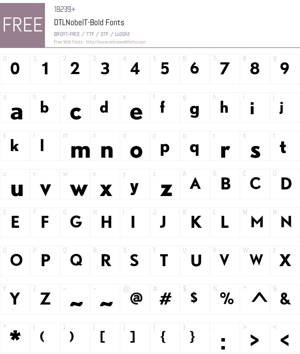DTLNobelT Font Screenshots