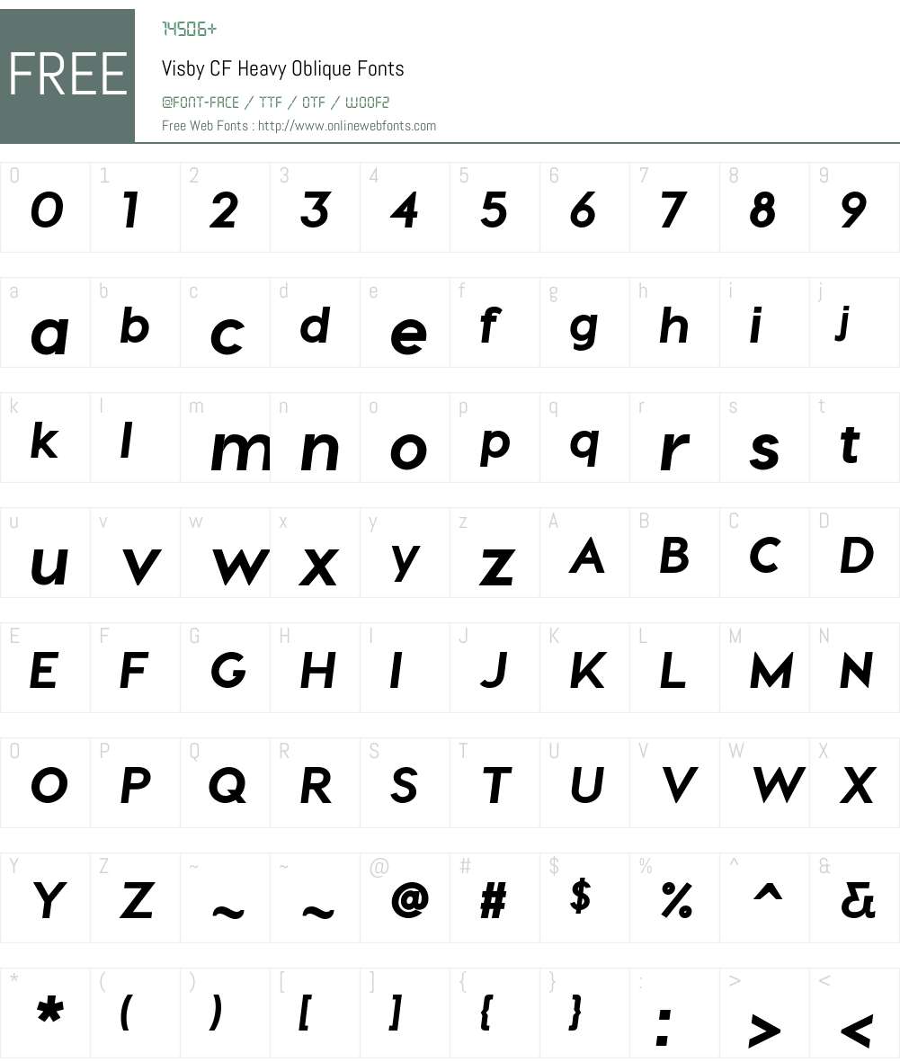 Visby CF Heavy Font Screenshots