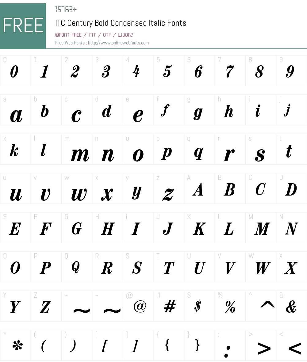 ITC Century Font Screenshots