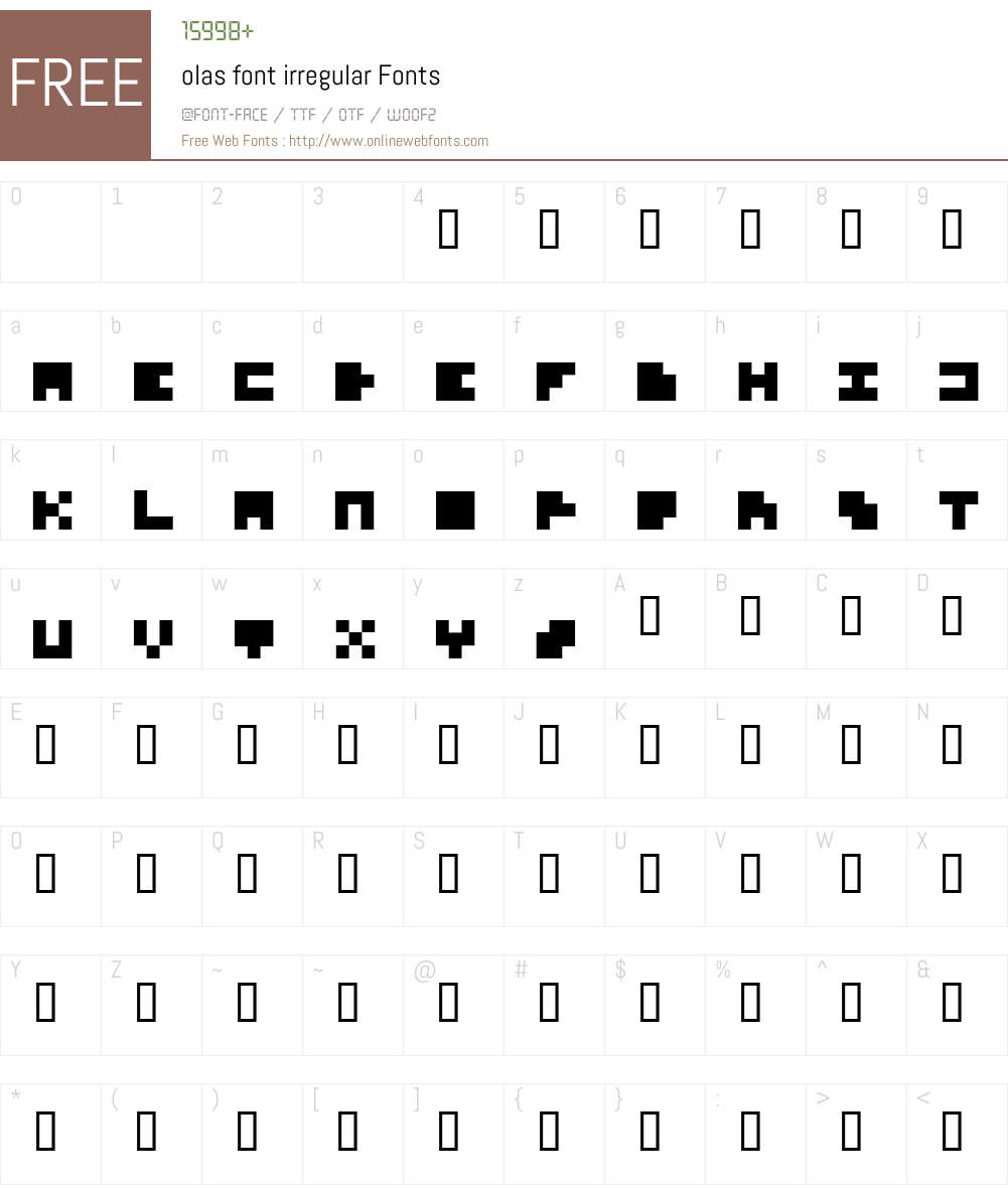 olas font Font Screenshots