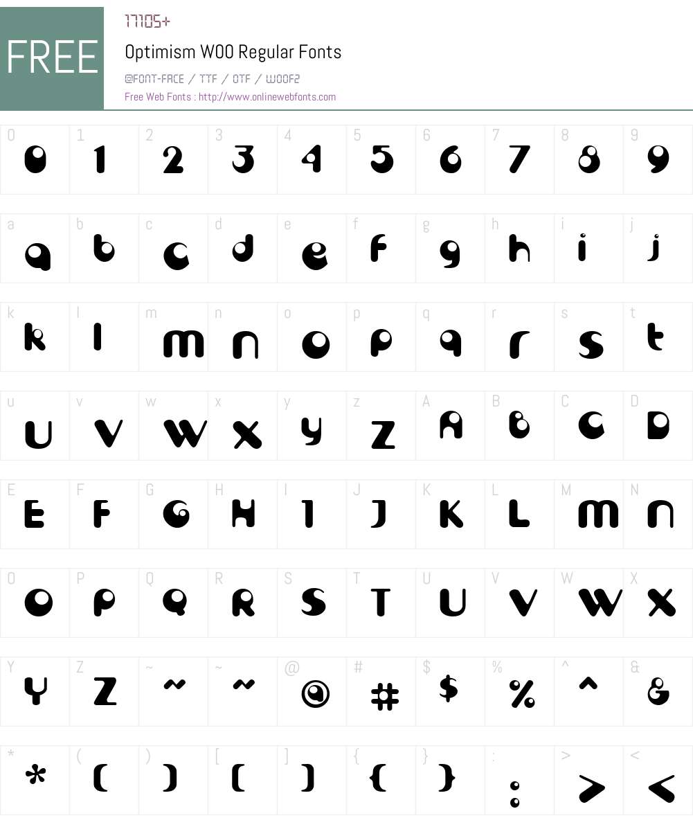 Optimism Font Screenshots