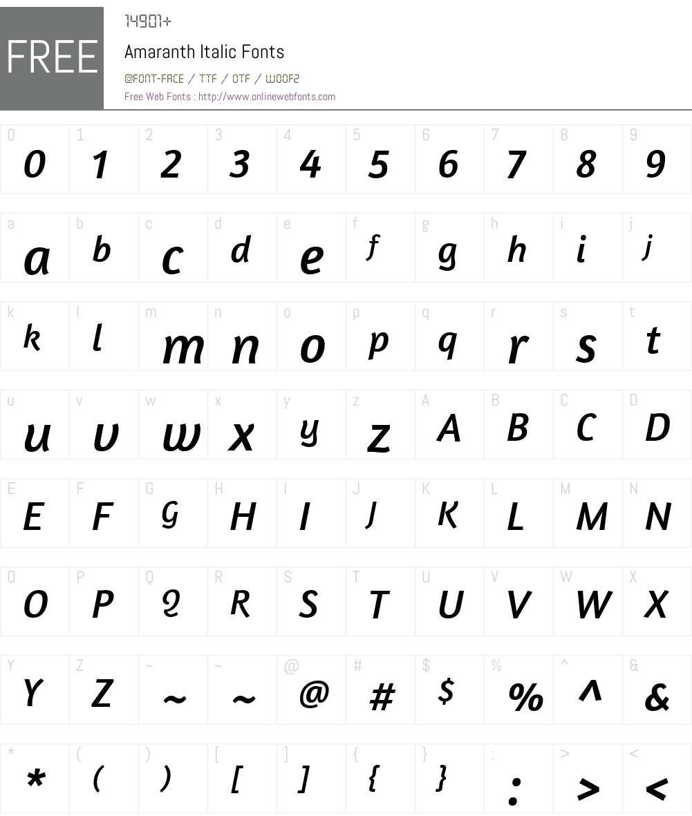Amaranth Font Screenshots