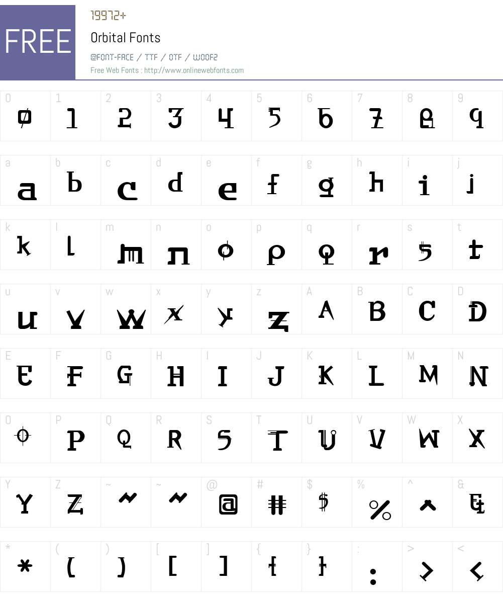 Orbital Font Screenshots
