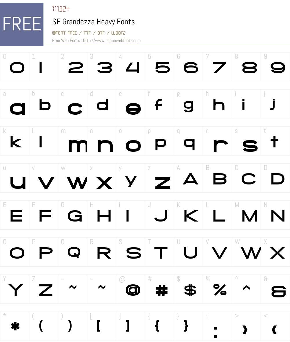 SF Grandezza Font Screenshots