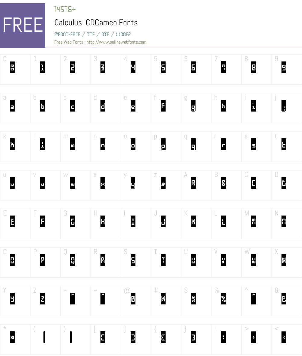 Calculus Font Screenshots