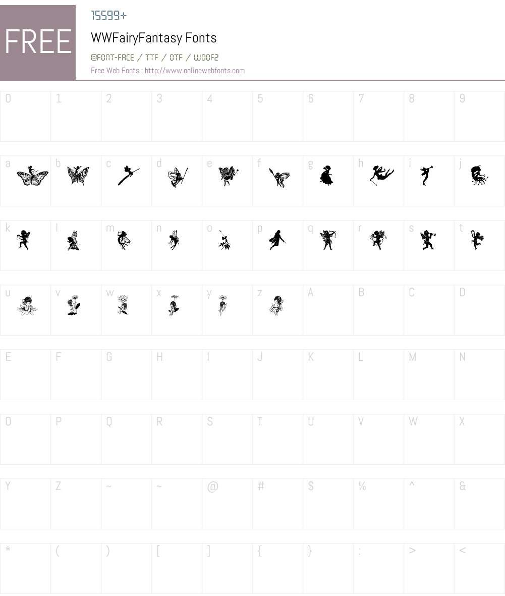 WWFairyFantasy Font Screenshots