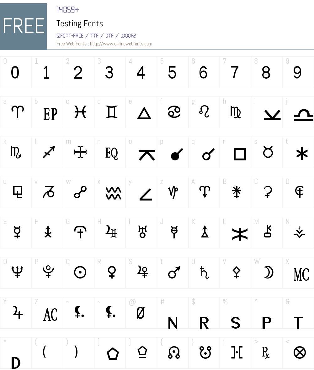 Testing Font Screenshots