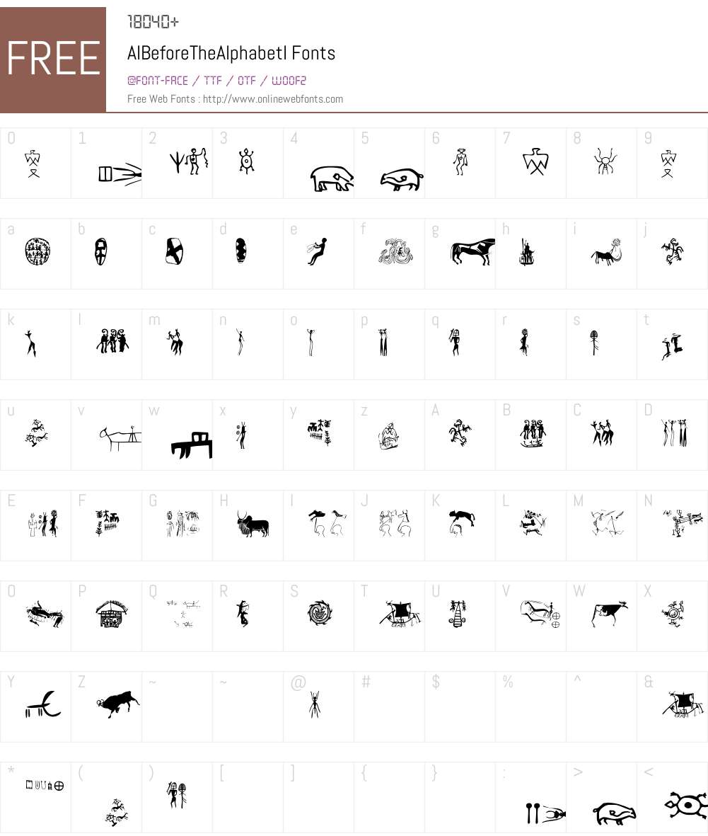 AIBeforeTheAlphabetI Font Screenshots