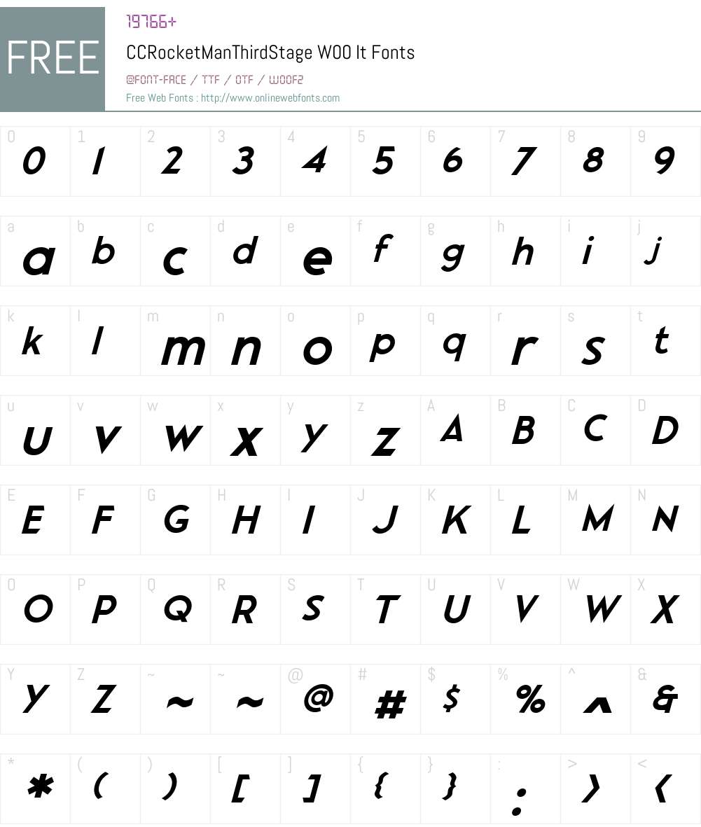 CCRocketManThirdStageW-It Font Screenshots