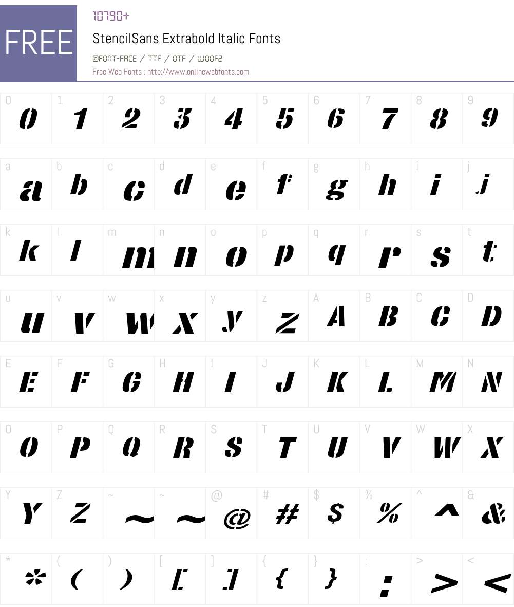 StencilSans Extrabold Font Screenshots
