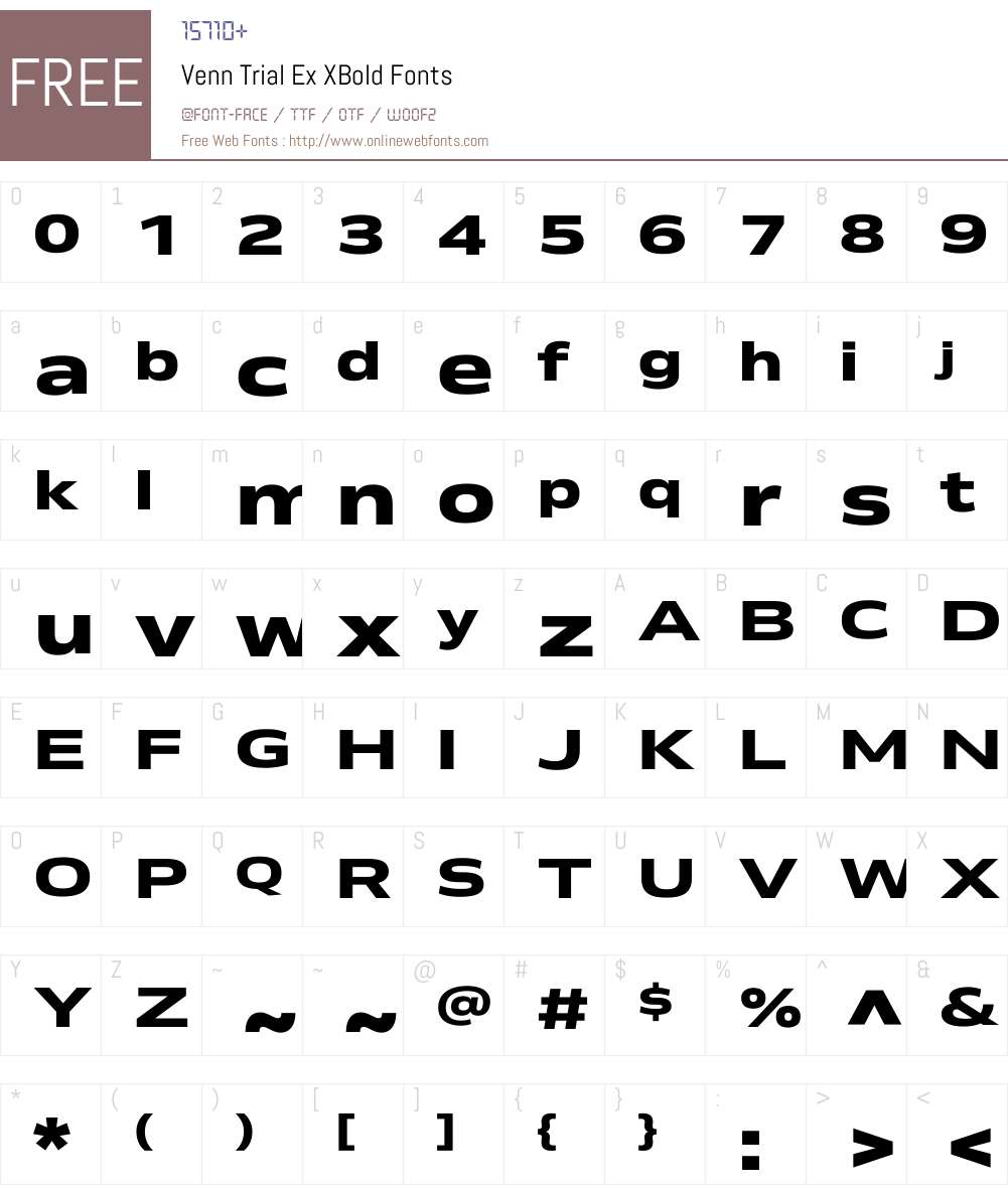 Venn Trial Ex XBold 1.011 Fonts Free Download - OnlineWebFonts.COM