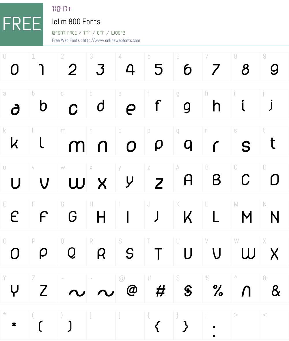 lelim Font Screenshots