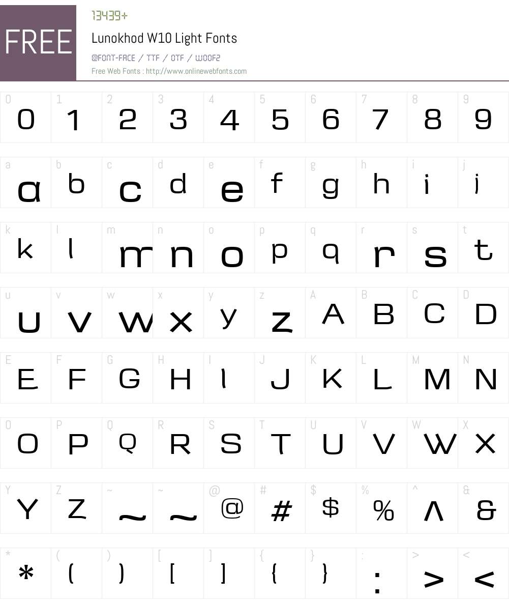 Lunokhod Font Screenshots