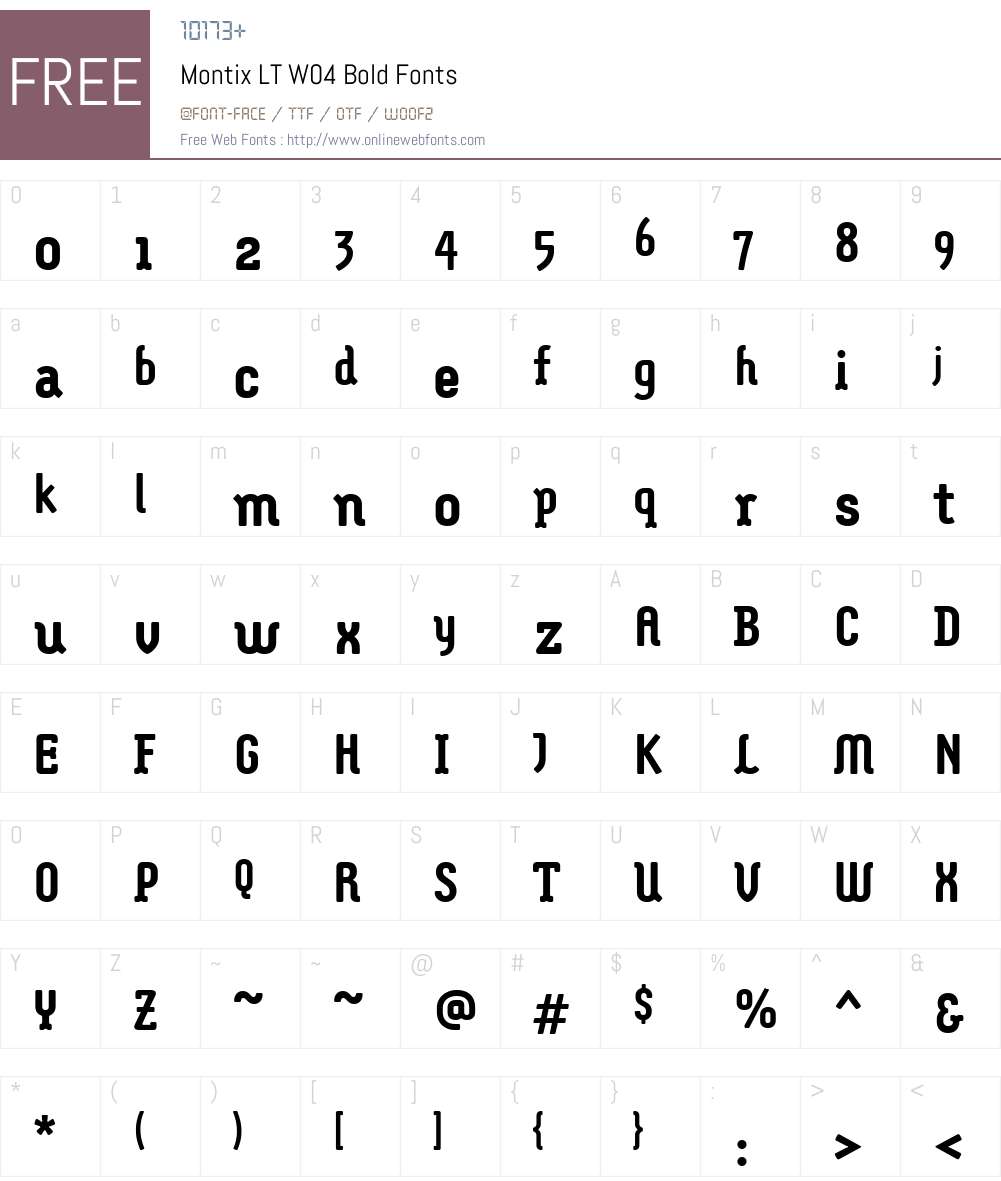 Montix Font Screenshots