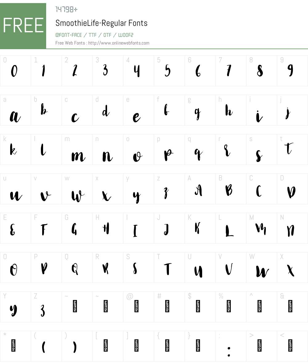 Smoothie Life Font Screenshots