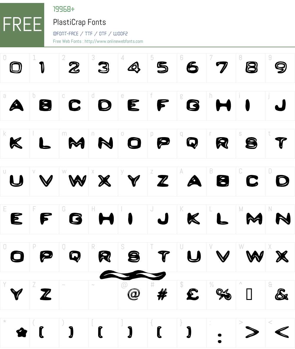 PlastiCrap Font Screenshots