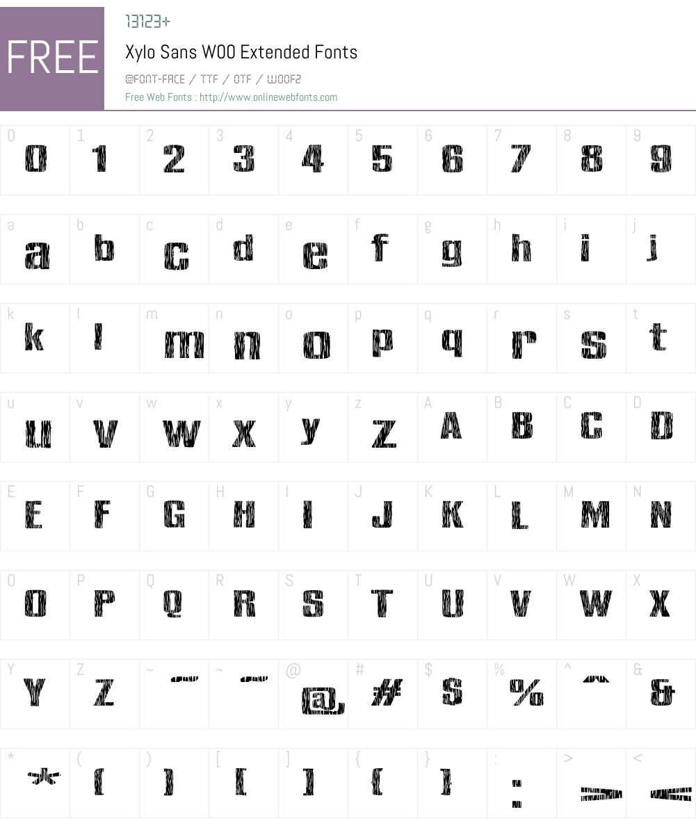 XyloSansW00-Extended Font Screenshots