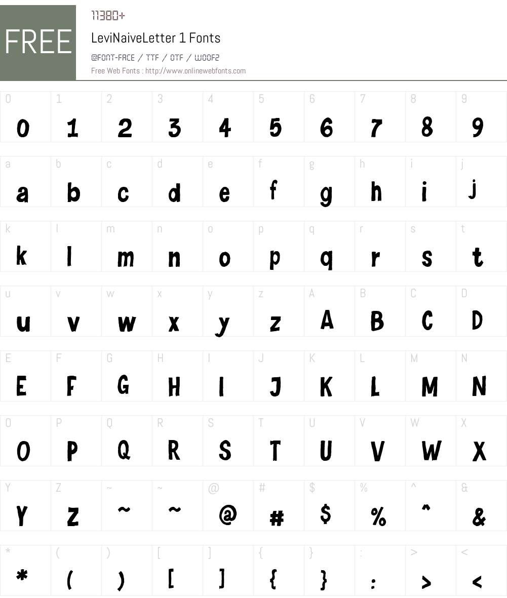 LeviNaiveLetter Font Screenshots