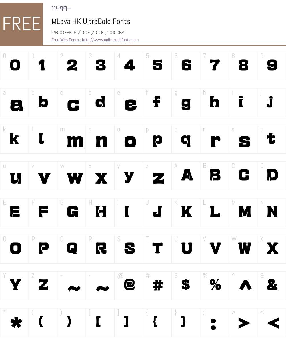 M Lava HK Font Screenshots