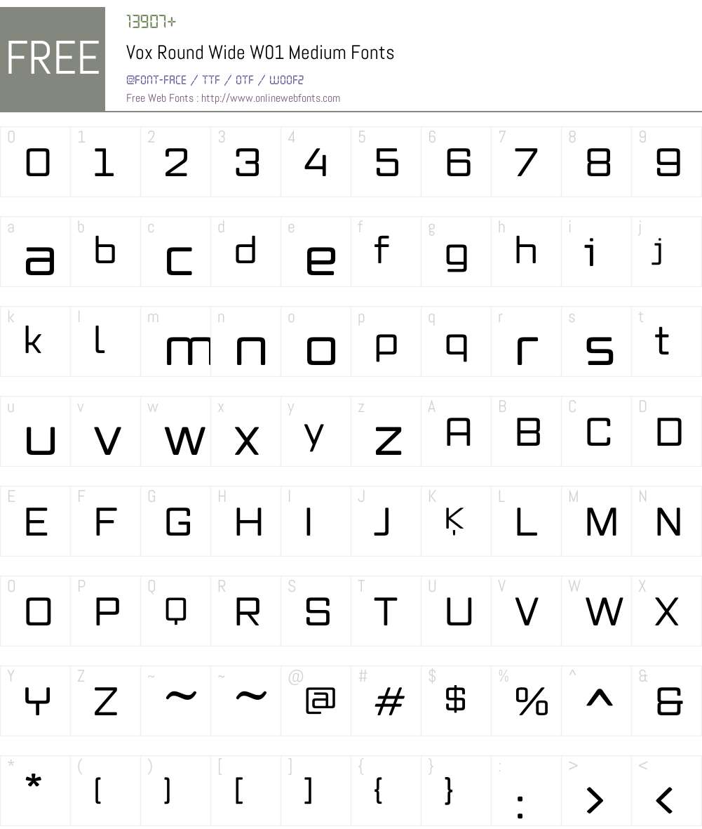 VoxRoundWideW01-Medium Font Screenshots