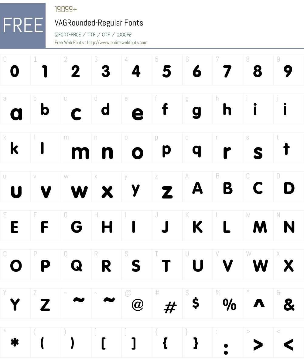 VAGRounded Font Screenshots