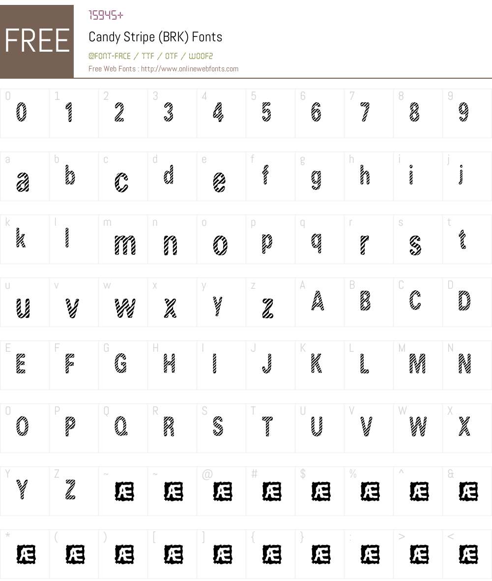Candy Stripe (BRK) Font Screenshots