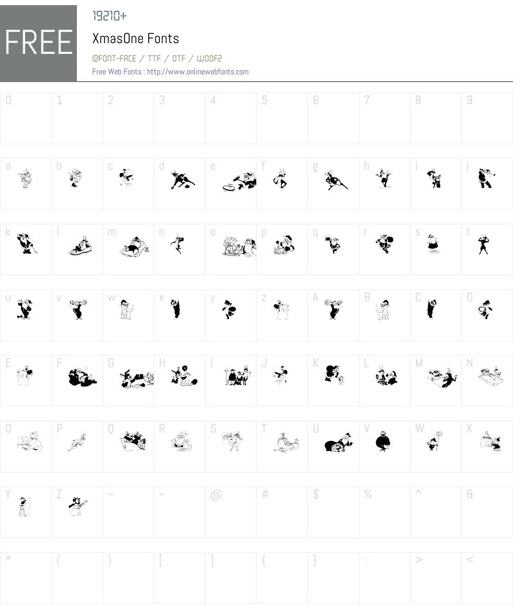 XmasOne Font Screenshots
