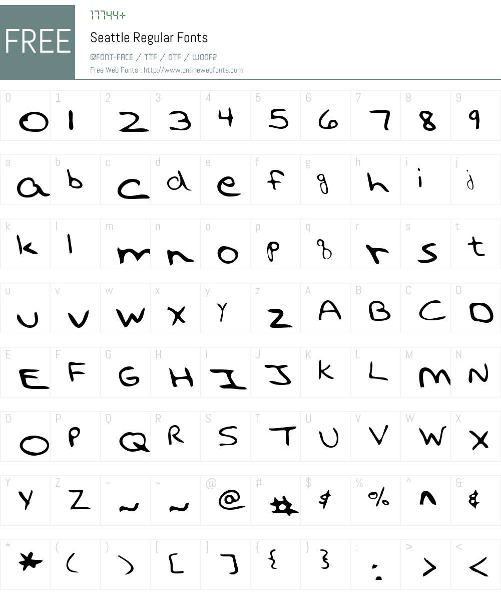 Seattle Font Screenshots