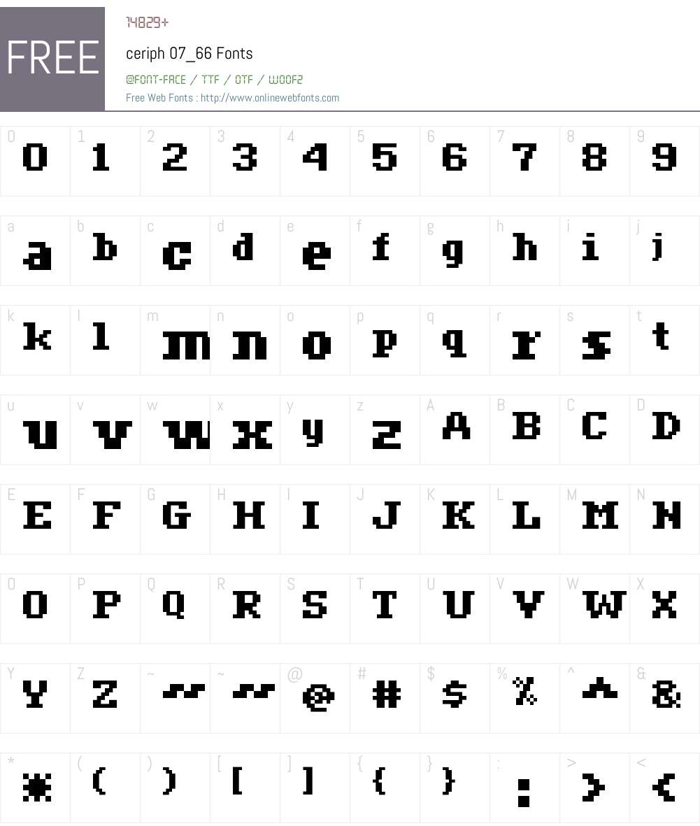 ceriph 07_66 Font Screenshots