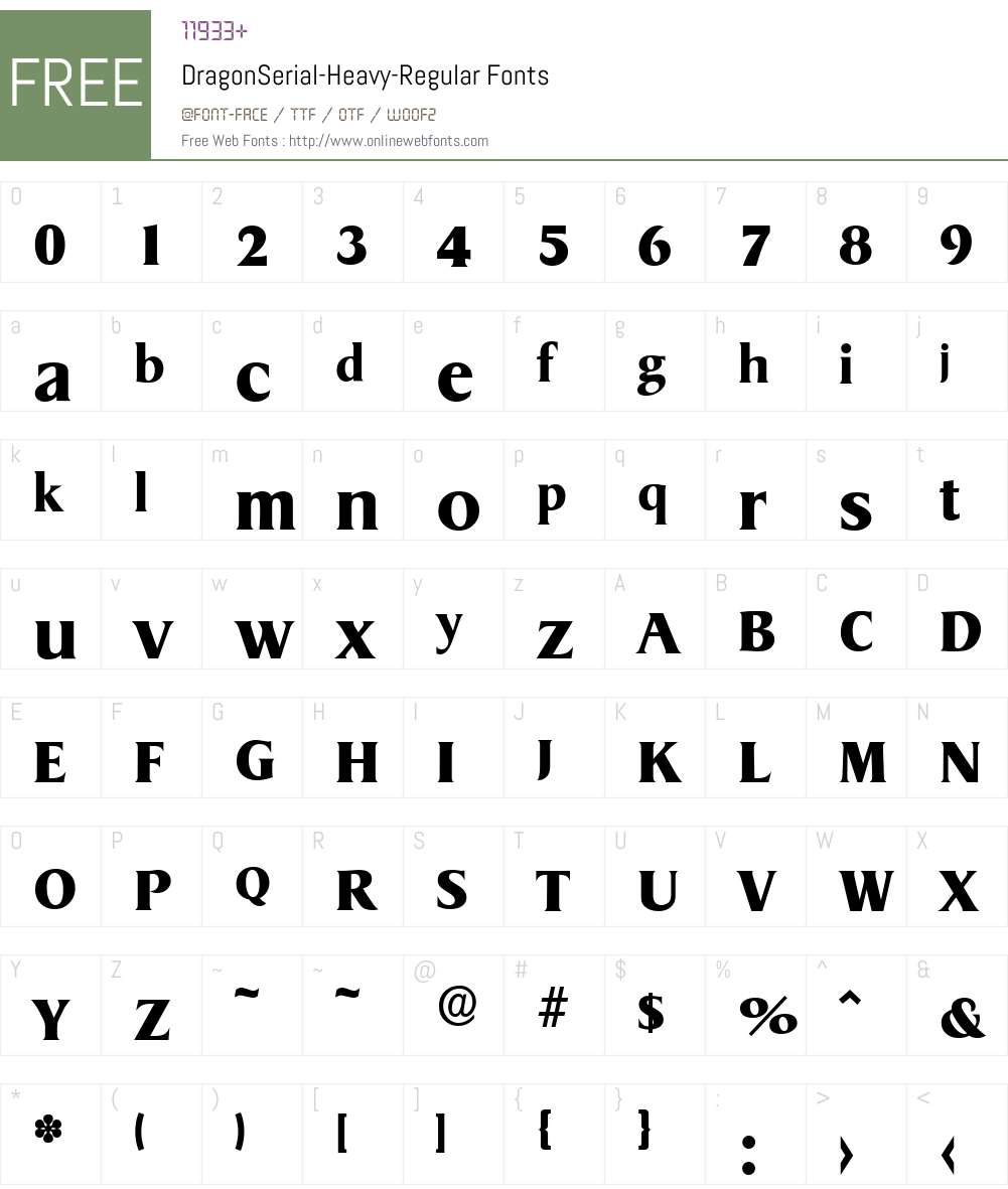 DragonSerial-Heavy Font Screenshots