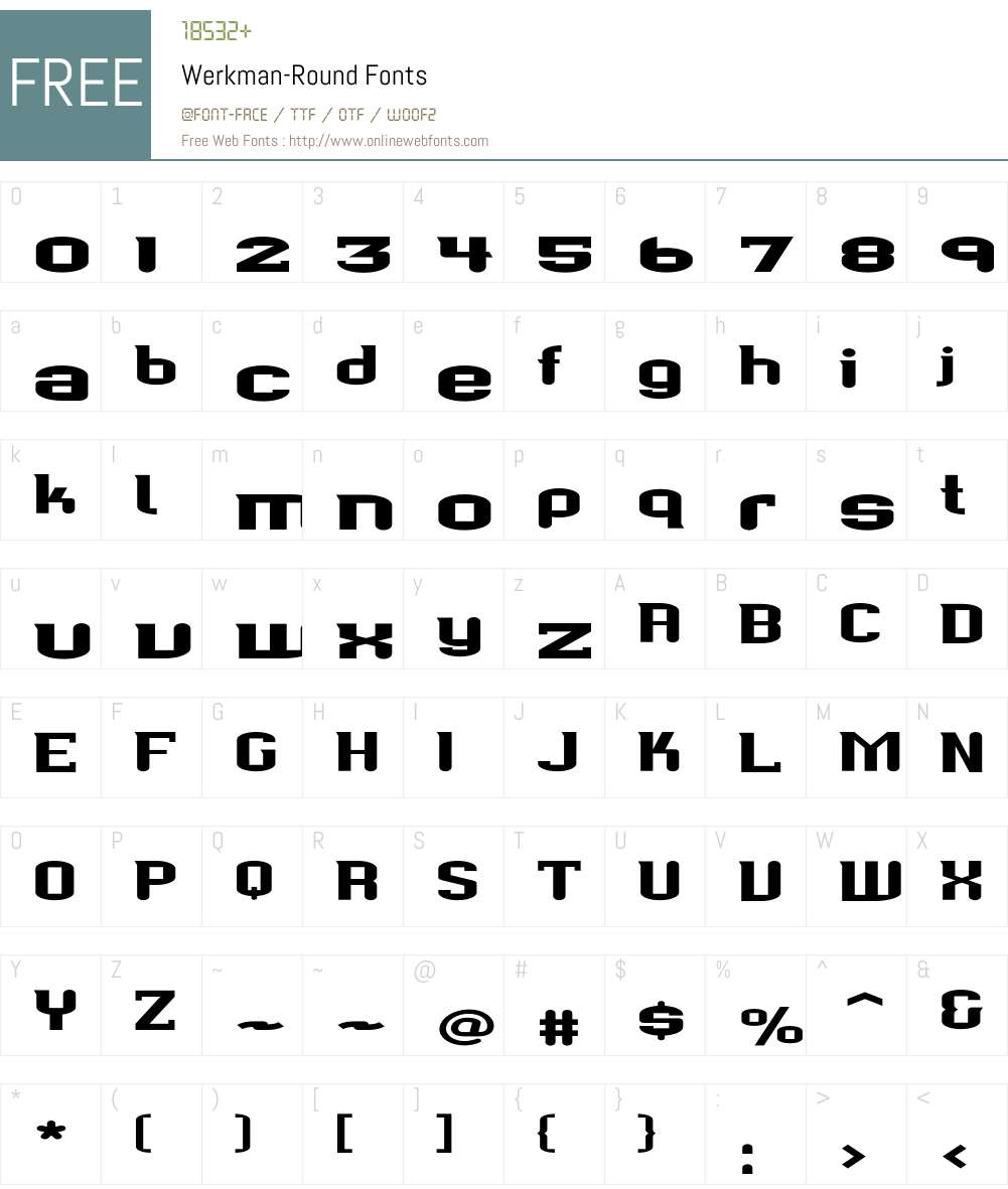Werkman Font Screenshots